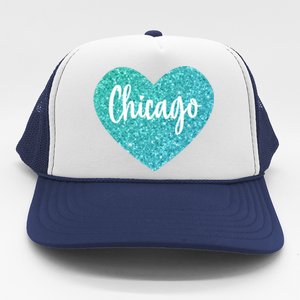 I Love Chicago Usa Heart Great Gift Trucker Hat