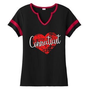 I Love Connecticut Cool Connecticut Ladies Halftime Notch Neck Tee