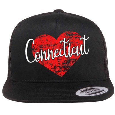 I Love Connecticut Cool Connecticut Flat Bill Trucker Hat