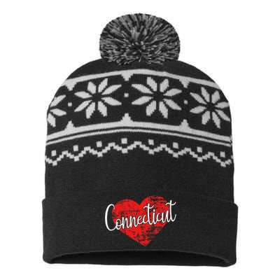 I Love Connecticut Cool Connecticut USA-Made Snowflake Beanie