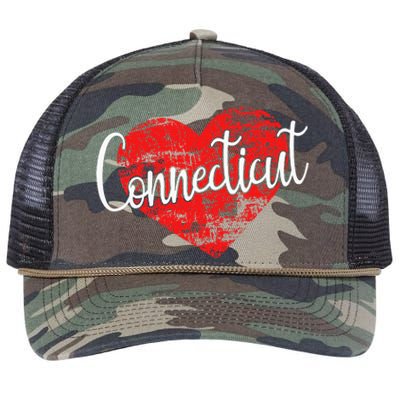 I Love Connecticut Cool Connecticut Retro Rope Trucker Hat Cap