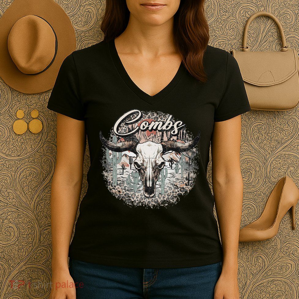 I Love Combs Pride Name Personalized Funny Outfit For Lovers Women's V-Neck T-Shirt