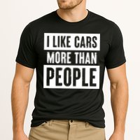 I Like Cars More Than People Funny Car Mechanic Dad Husband Cooling Performance Crew T-Shirt
