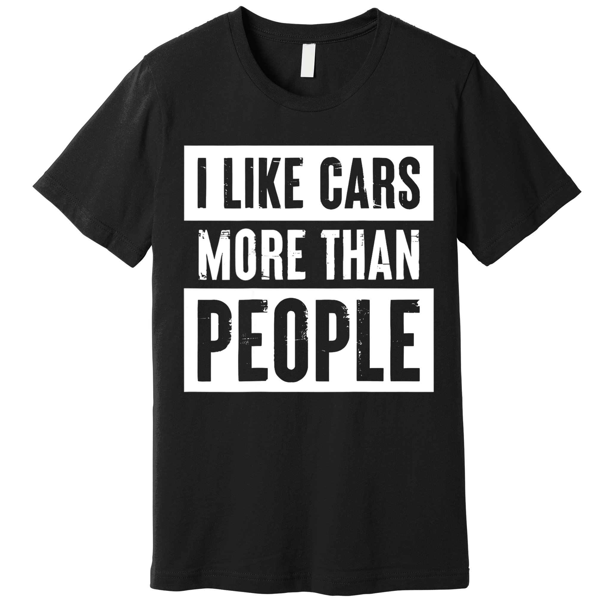 I Like Cars More Than People Funny Car Mechanic Dad Husband Premium T-Shirt