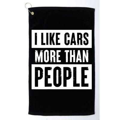 I Like Cars More Than People Funny Car Mechanic Dad Husband Golf Towel