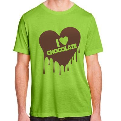 I Love Chocolate Candy Heart Lover Adult ChromaSoft Performance T-Shirt