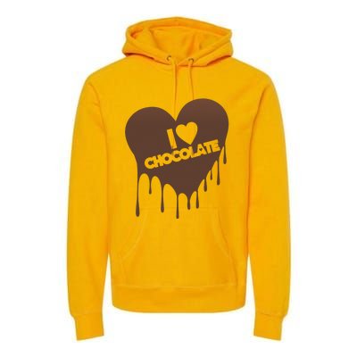 I Love Chocolate Candy Heart Lover Premium Hoodie