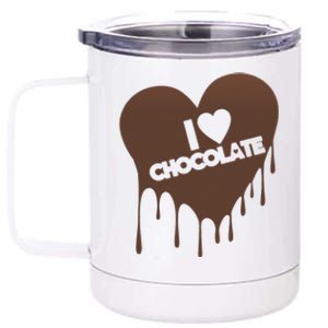 I Love Chocolate Candy Heart Lover 12 oz Stainless Steel Tumbler Cup