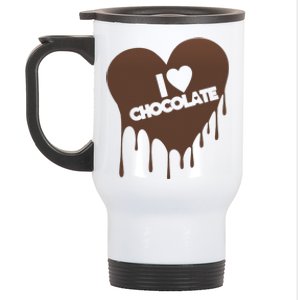 I Love Chocolate Candy Heart Lover Stainless Steel Travel Mug