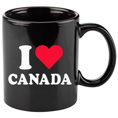 I Love Canada Heart Canada 11oz C Handle Ceramic Mug