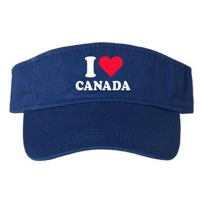 I Love Canada Heart Canada Visor