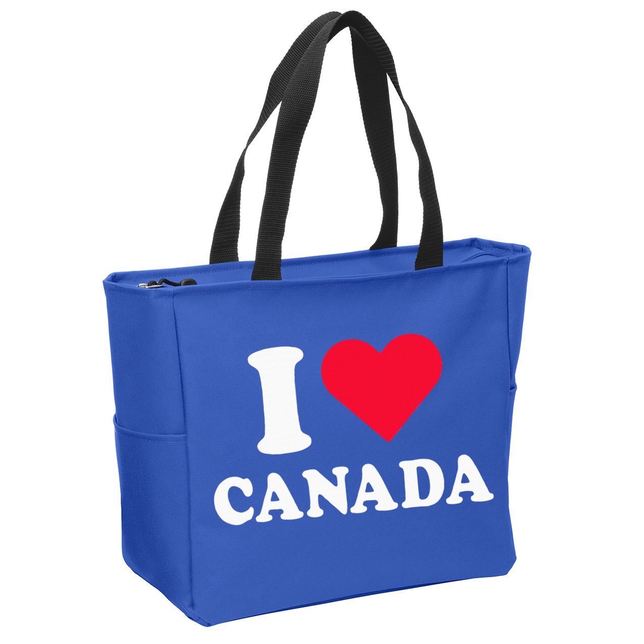 I Love Canada Heart Canada Zip Tote Bag