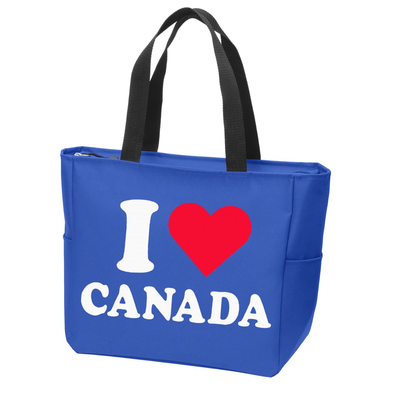 I Love Canada Heart Canada Zip Tote Bag