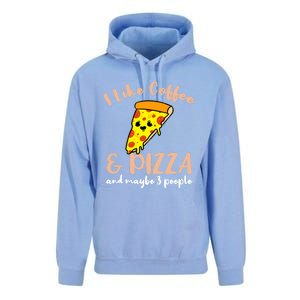 I Like Coffee And Pizza And Maybe 3 People Cool Gift Unisex Surf Hoodie