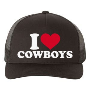 I Love Cowboys Yupoong Adult 5-Panel Trucker Hat