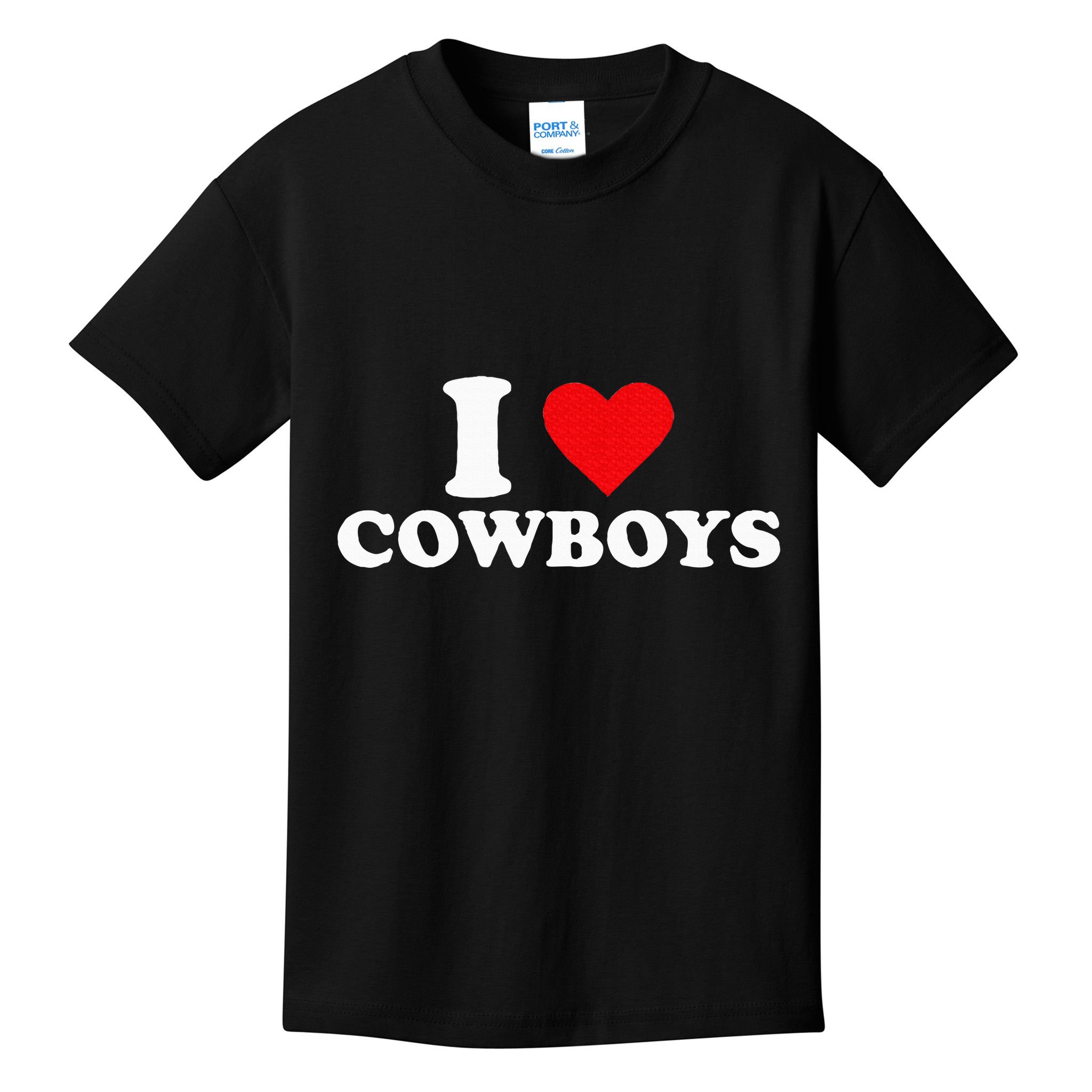 I Love Cowboys Kids T-Shirt