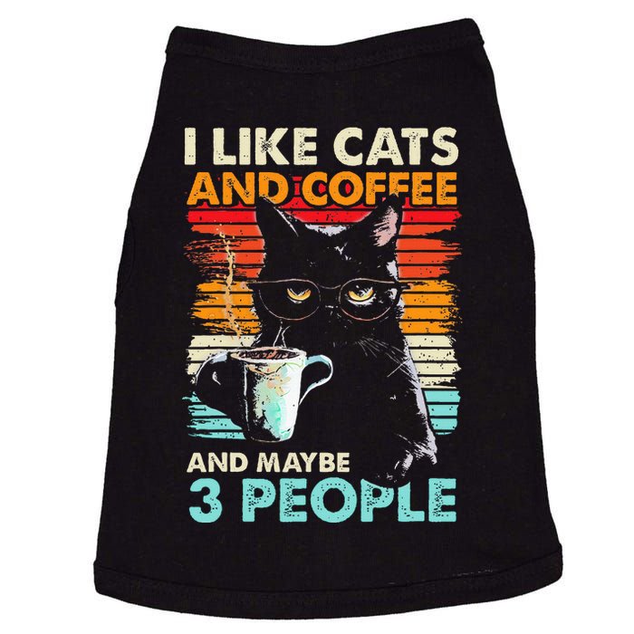 I Like Cats And Coffee And Maybe 3 People Funny Love Cat Doggie Tank