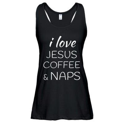 I Love Coffee Jesus And Naps Ladies Essential Flowy Tank