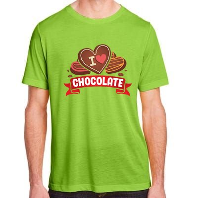 I Love Chocolate Sweets Candy Chocolate Bar Gift Adult ChromaSoft Performance T-Shirt