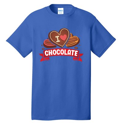 I Love Chocolate Sweets Candy Chocolate Bar Gift Tall T-Shirt