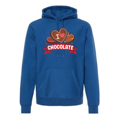 I Love Chocolate Sweets Candy Chocolate Bar Gift Premium Hoodie