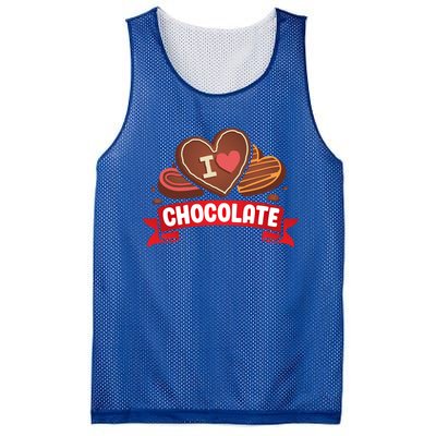 I Love Chocolate Sweets Candy Chocolate Bar Gift Mesh Reversible Basketball Jersey Tank