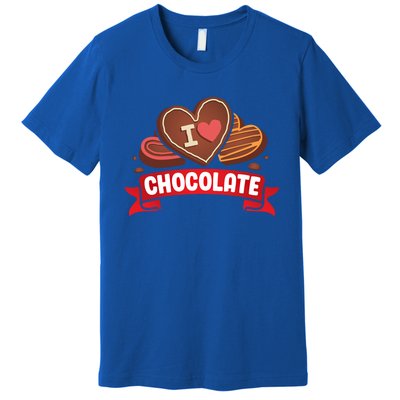 I Love Chocolate Sweets Candy Chocolate Bar Gift Premium T-Shirt