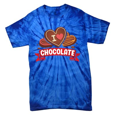 I Love Chocolate Sweets Candy Chocolate Bar Gift Tie-Dye T-Shirt