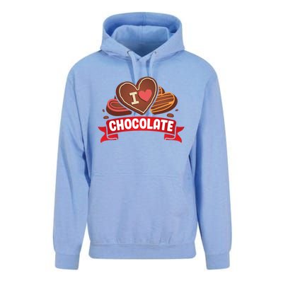 I Love Chocolate Sweets Candy Chocolate Bar Gift Unisex Surf Hoodie