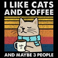 I Like Cats And Coffee And Maybe 3 People Impact Tech Backpack
