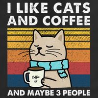 I Like Cats And Coffee And Maybe 3 People Adult Drive Performance Visor
