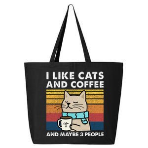 I Like Cats And Coffee And Maybe 3 People 25L Jumbo Tote