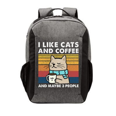 I Like Cats And Coffee And Maybe 3 People Vector Backpack
