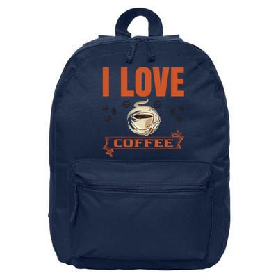 I Love Coffee 16 in Basic Backpack