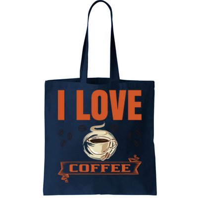 I Love Coffee Tote Bag