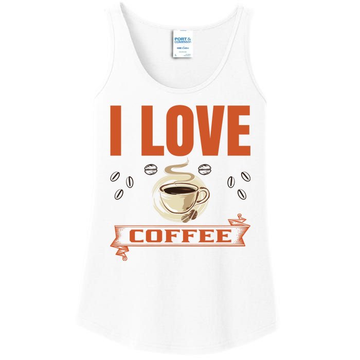 I Love Coffee Ladies Essential Tank