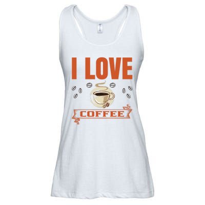 I Love Coffee Ladies Essential Flowy Tank