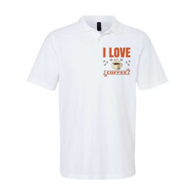 I Love Coffee Softstyle Adult Sport Polo