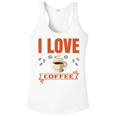 I Love Coffee Ladies PosiCharge Competitor Racerback Tank