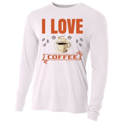 I Love Coffee Cooling Performance Long Sleeve Crew