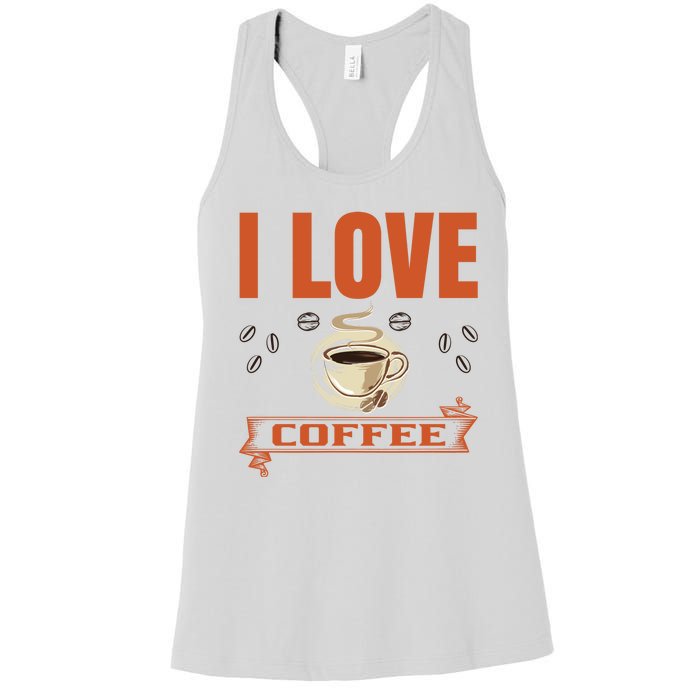 I Love Coffee Women's Racerback Tank