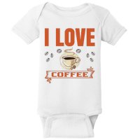 I Love Coffee Baby Bodysuit