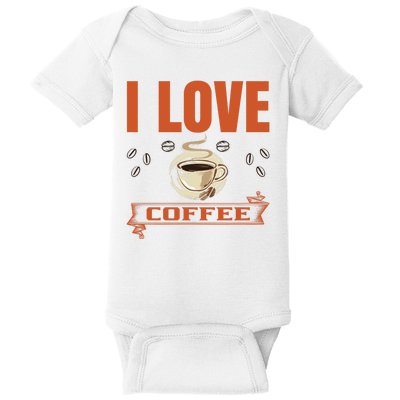 I Love Coffee Baby Bodysuit