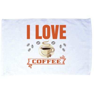 I Love Coffee Microfiber Hand Towel