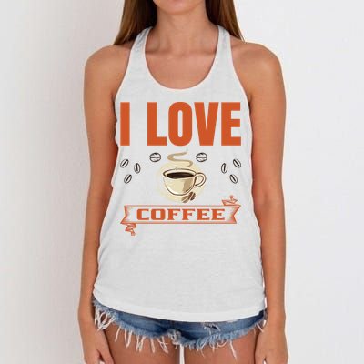 I Love Coffee Women's Knotted Racerback Tank