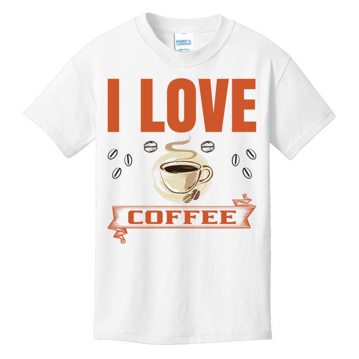 I Love Coffee Kids T-Shirt