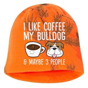 I Like Coffee My Bulldog And Maybe Like 3 People Kati - Camo Knit Beanie