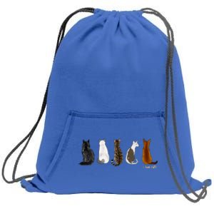 I Love Cats For Cat Lovers Cool Gift Sweatshirt Cinch Pack Bag