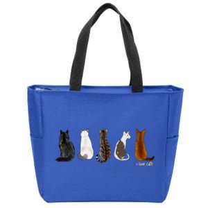 I Love Cats For Cat Lovers Cool Gift Zip Tote Bag