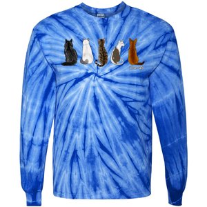 I Love Cats For Cat Lovers Gift Tie-Dye Long Sleeve Shirt